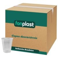 Copo Descartável Fonplast PS Transparente 180ml Com 100 Unidades | Caixa com 25 Unidades - Cod. 742832318938C25