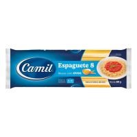 Macarrão Camil Massa com Ovos Espaguete N°8 500g | Caixa com 30 Unidades - Cod. 17896024210095C30