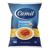 Macarrão Camil Massa com Ovos Parafuso 500g | Caixa com 20 Unidades - Cod. 17896024210118C20