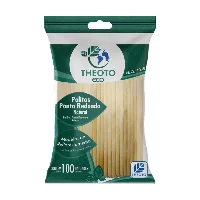 Palito para Sorvete Theoto Eco Ponta Redonda Com 100 Unidades - Cod. 7891334510210