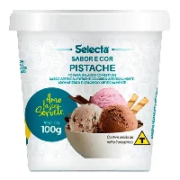 P&oacute; para Sorvete Selecta Sabor e Cor Pistache Pote 100g - Cod. 7908912903408