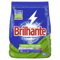 Detergente Em Pó Brilhante Higiene Total Bag 800g | Caixa com 16 Unidades - Cod. 7891150066625C16