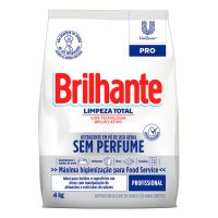 Detergente em Pó Brilhante Pro Limpeza Total Sem Perfume 4kg - Cod. 7891150068940C4