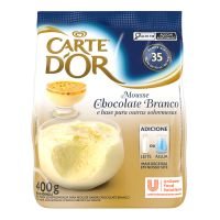 Carte Dor Mousse Chocolate Branco 400g l Caixa com 12 Unidades - Cod. 7891150054981C12