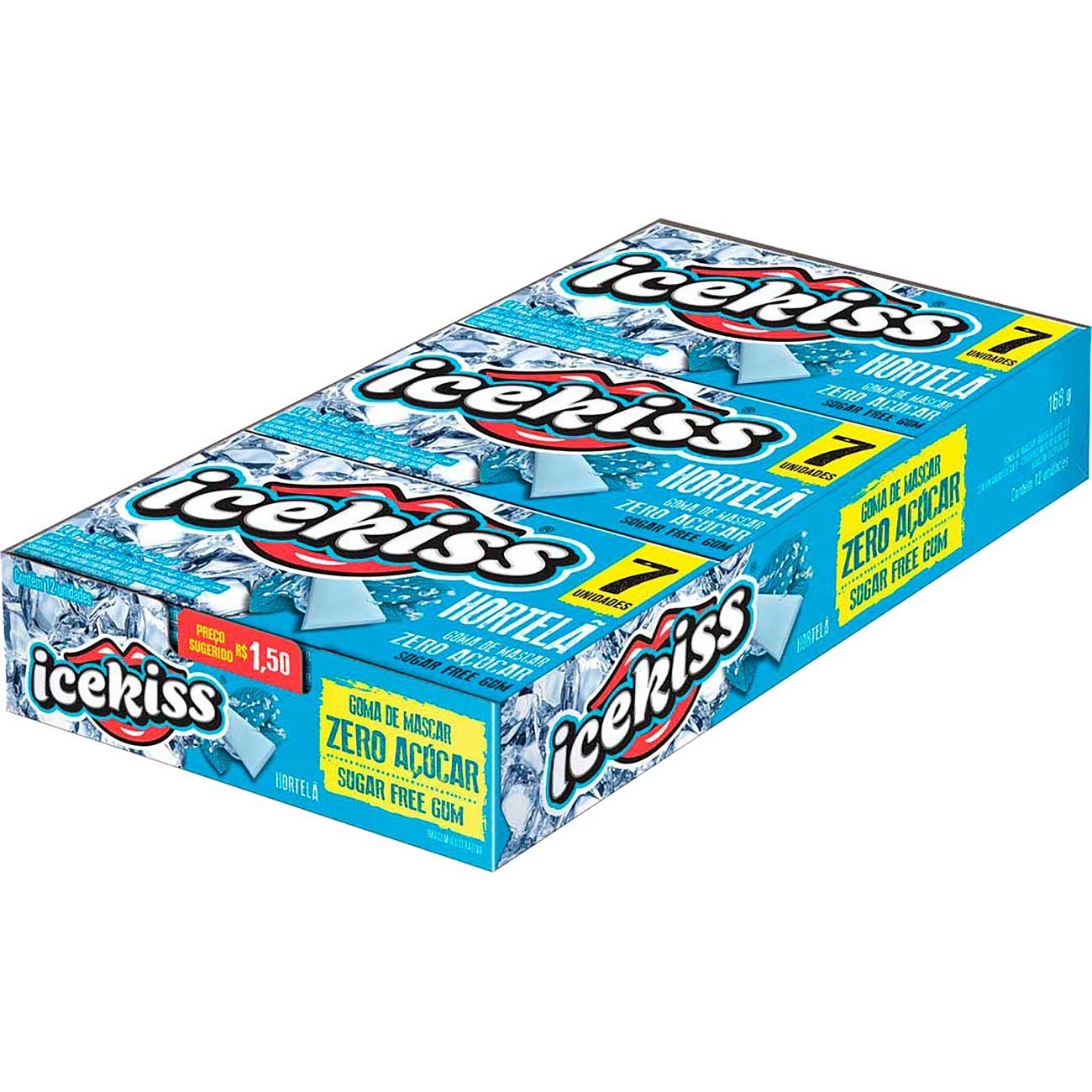 Chiclete Icekiss Hortelã Zero | Caixa com 10 Unidades - Compra