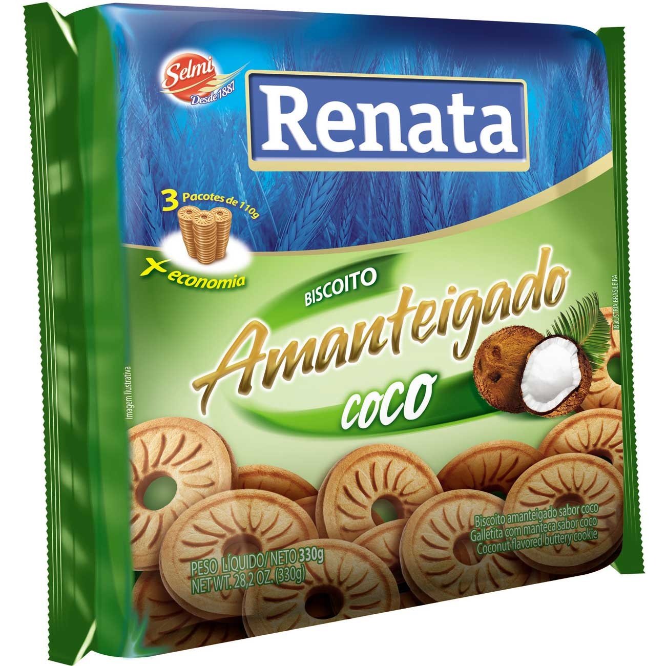 Biscoito Amantegado de leite (Renata) - 330g