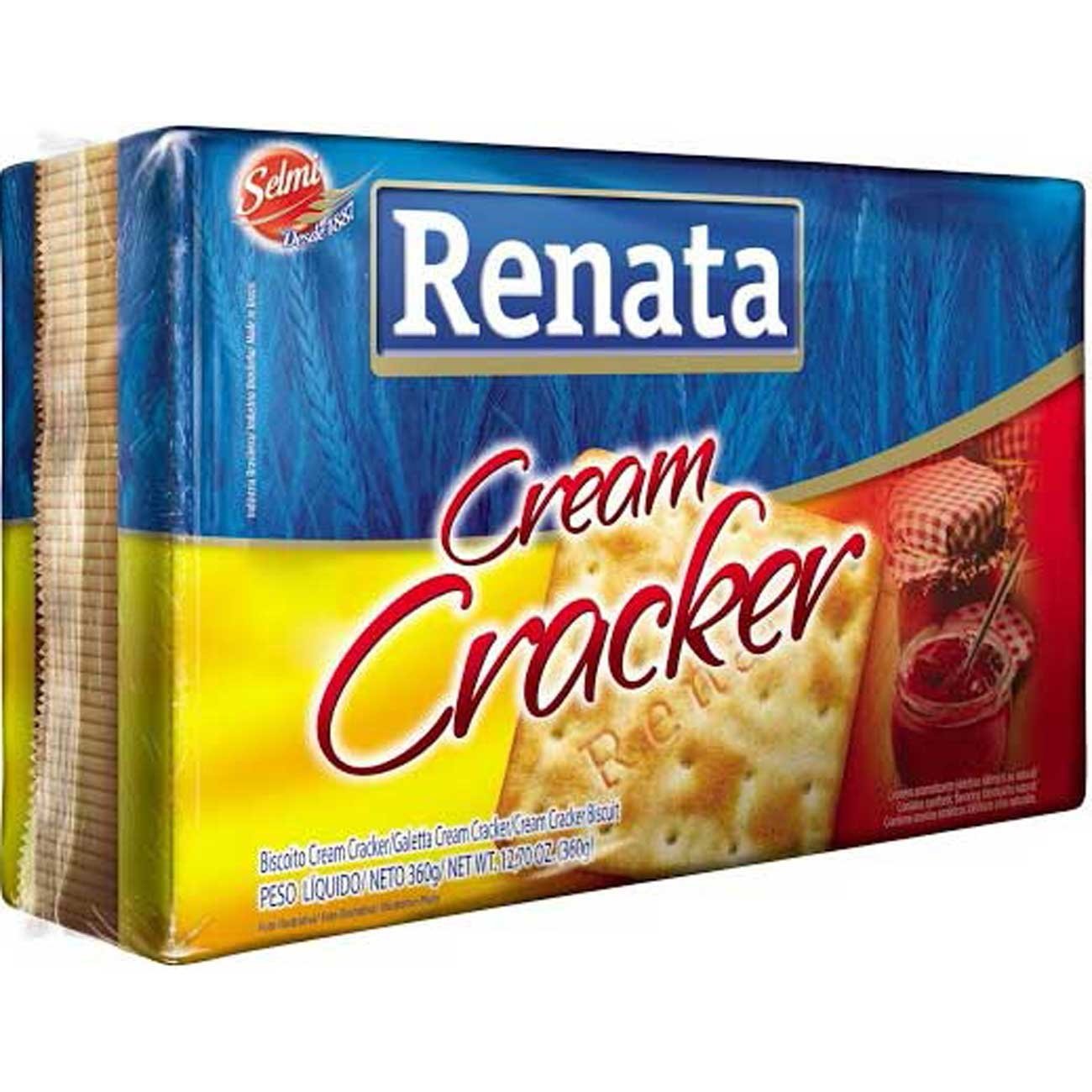 Biscoito Cream Cracker Renata 360g Caixa com 20 Unidades