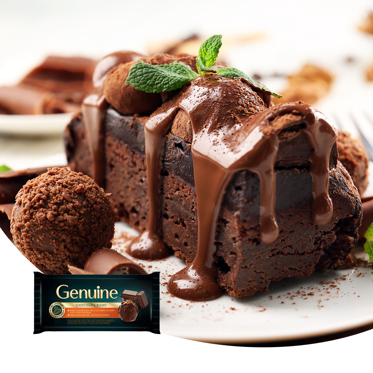 Cobertura de Chocolate em Barra Cargill Genuine Blend 1kg