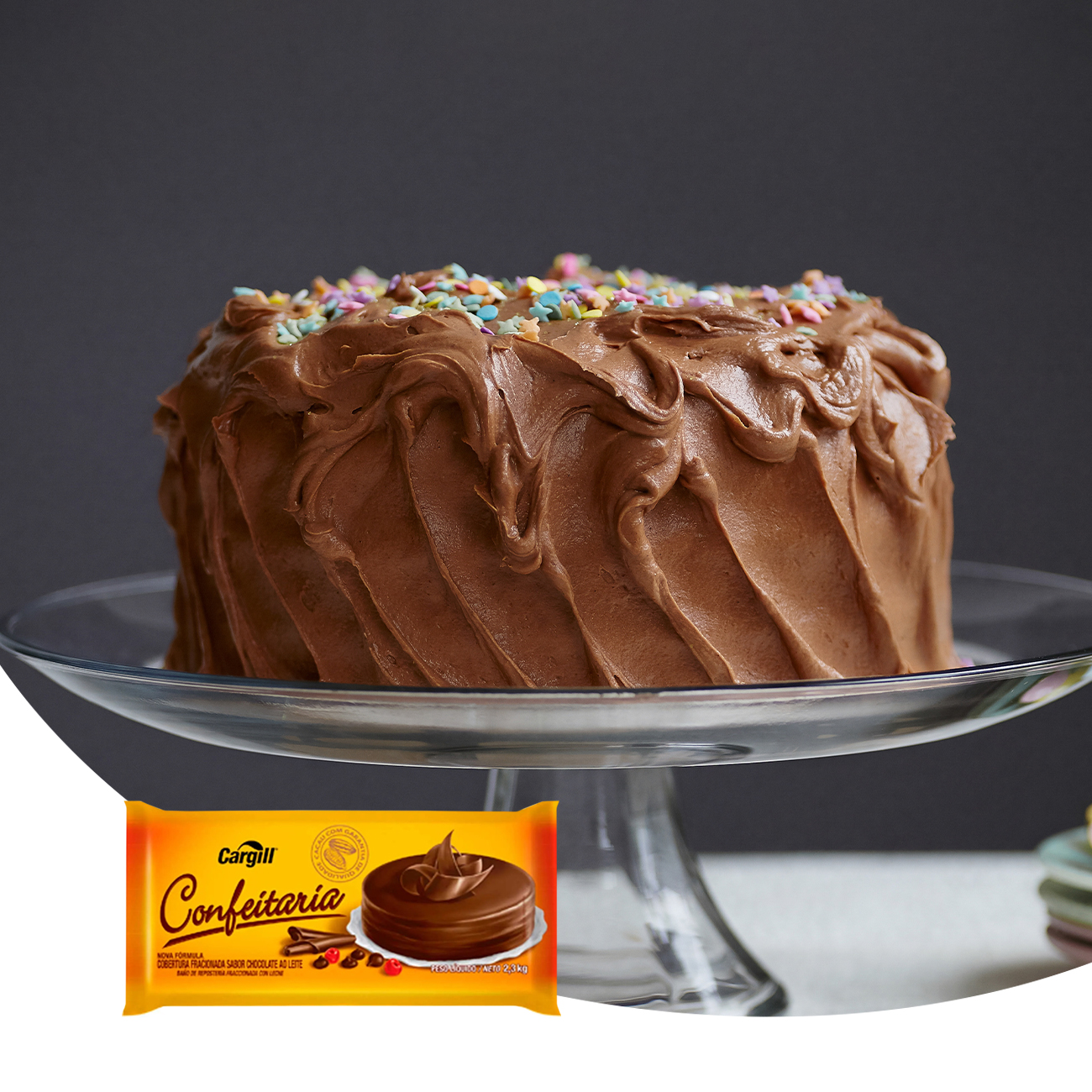Cobertura de Chocolate em Barra Cargill Confeitaria Fracionada ao Leite 2,3kg