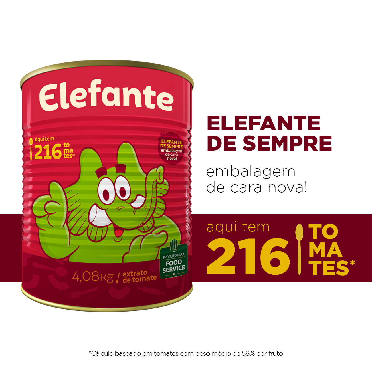 Extrato de Tomate Elefante 4,08kg
