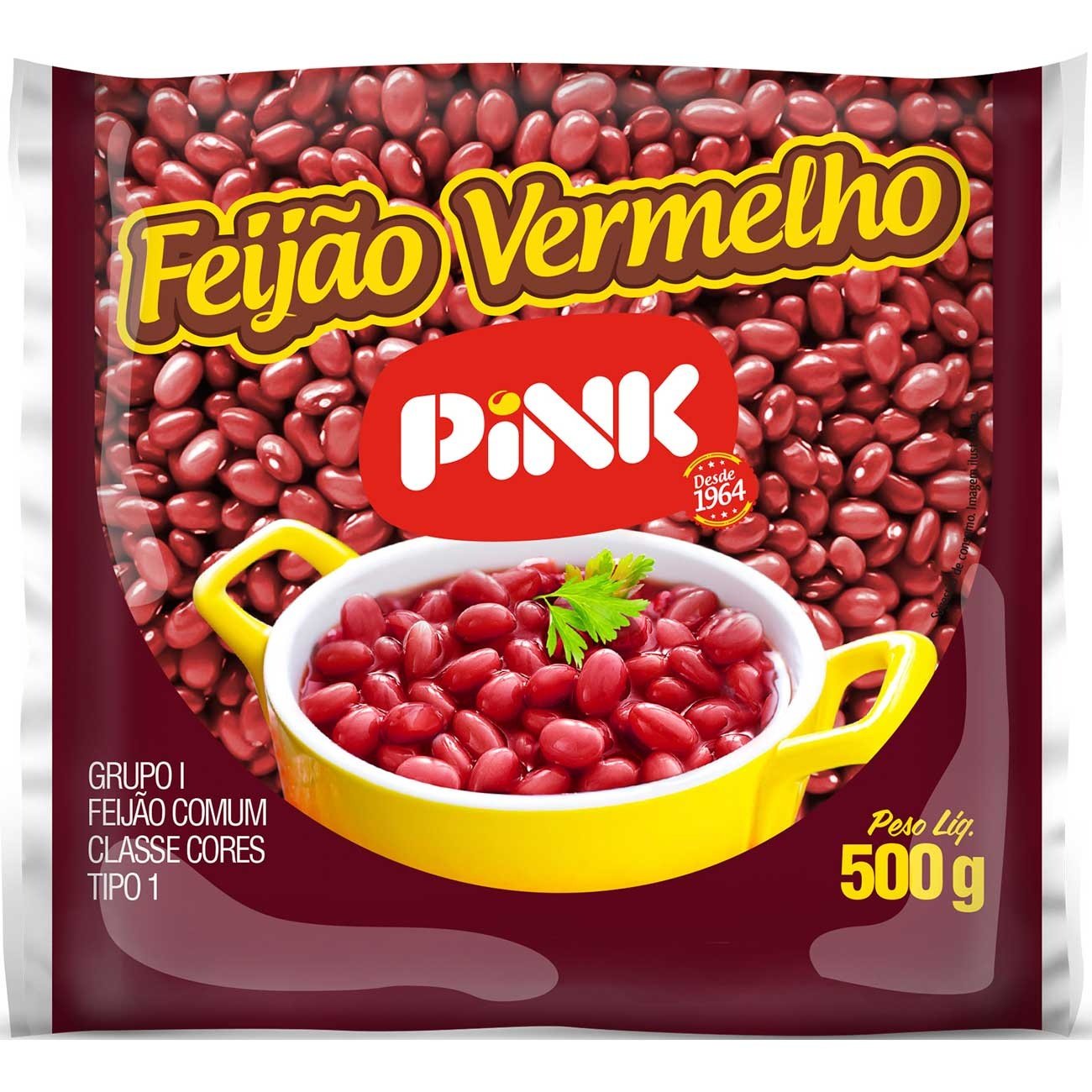 Feijão Vermelho Pink 500g - Compra Food Service