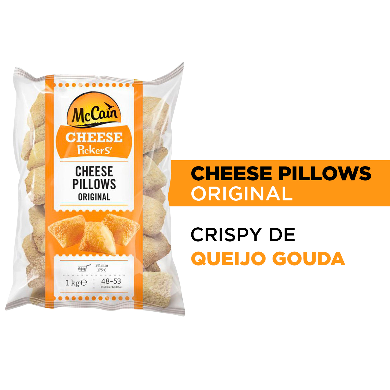Crispy de Queijo Congelado McCain Original Empanado Cheese Pillows 1kg