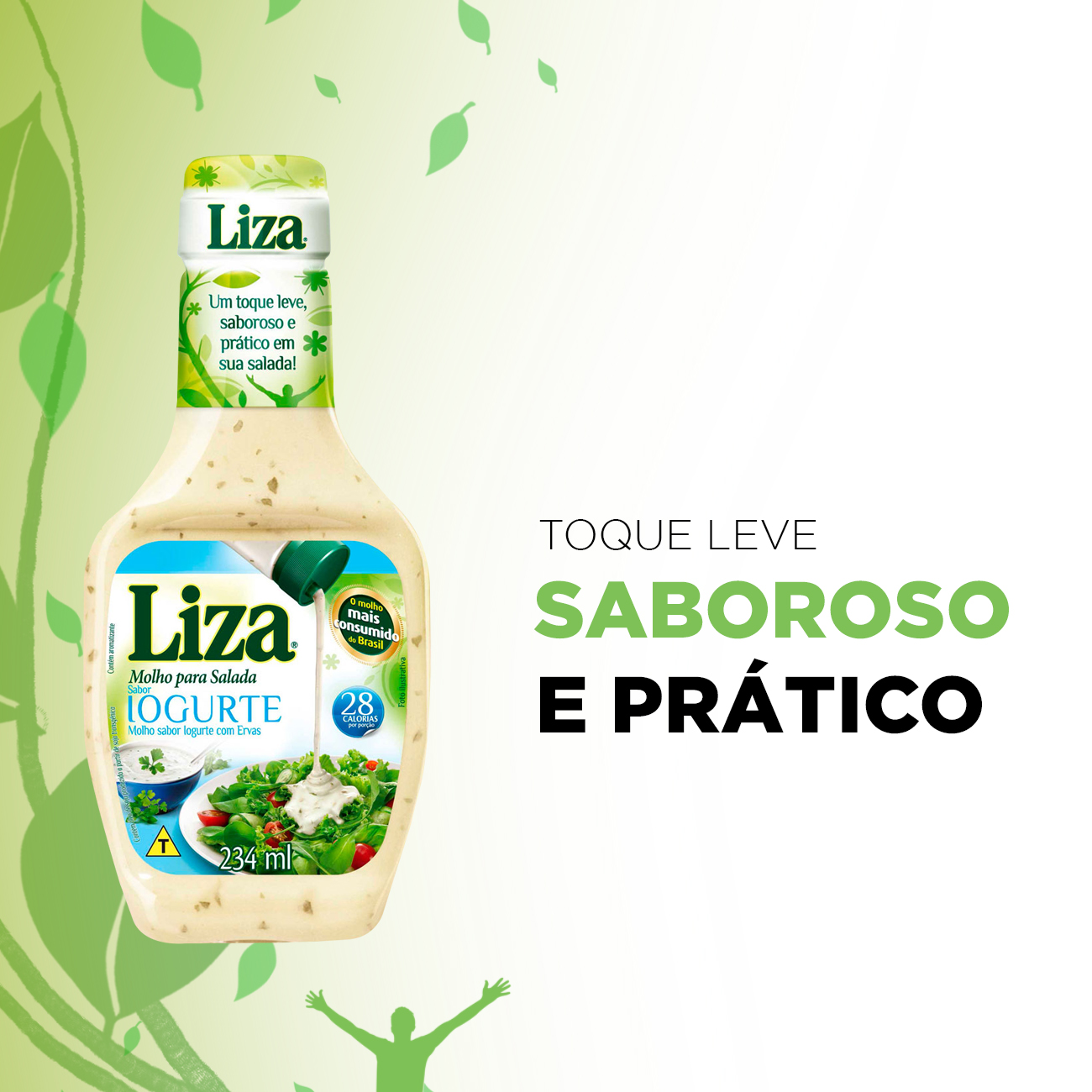 Molho para Salada Liza Iogurte 234ml | Caixa com 2 Unidades