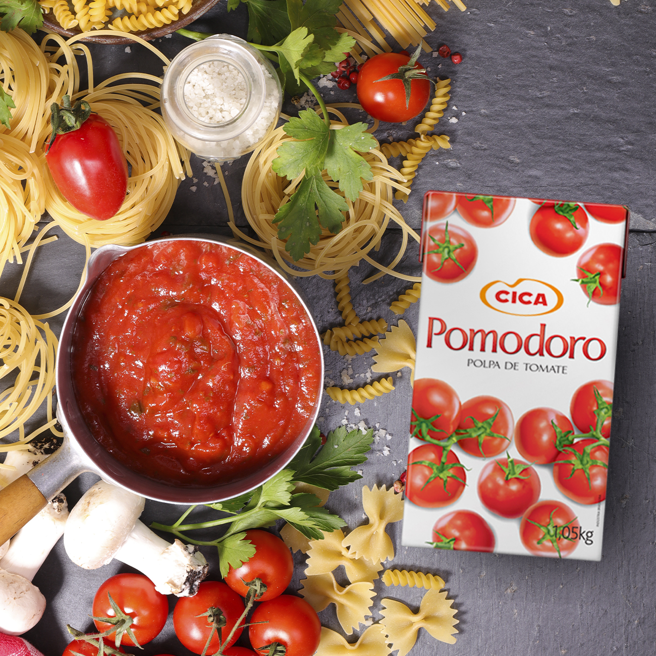 Polpa de Tomate Pomodoro Tradicional Tetra Pak 1,05kg