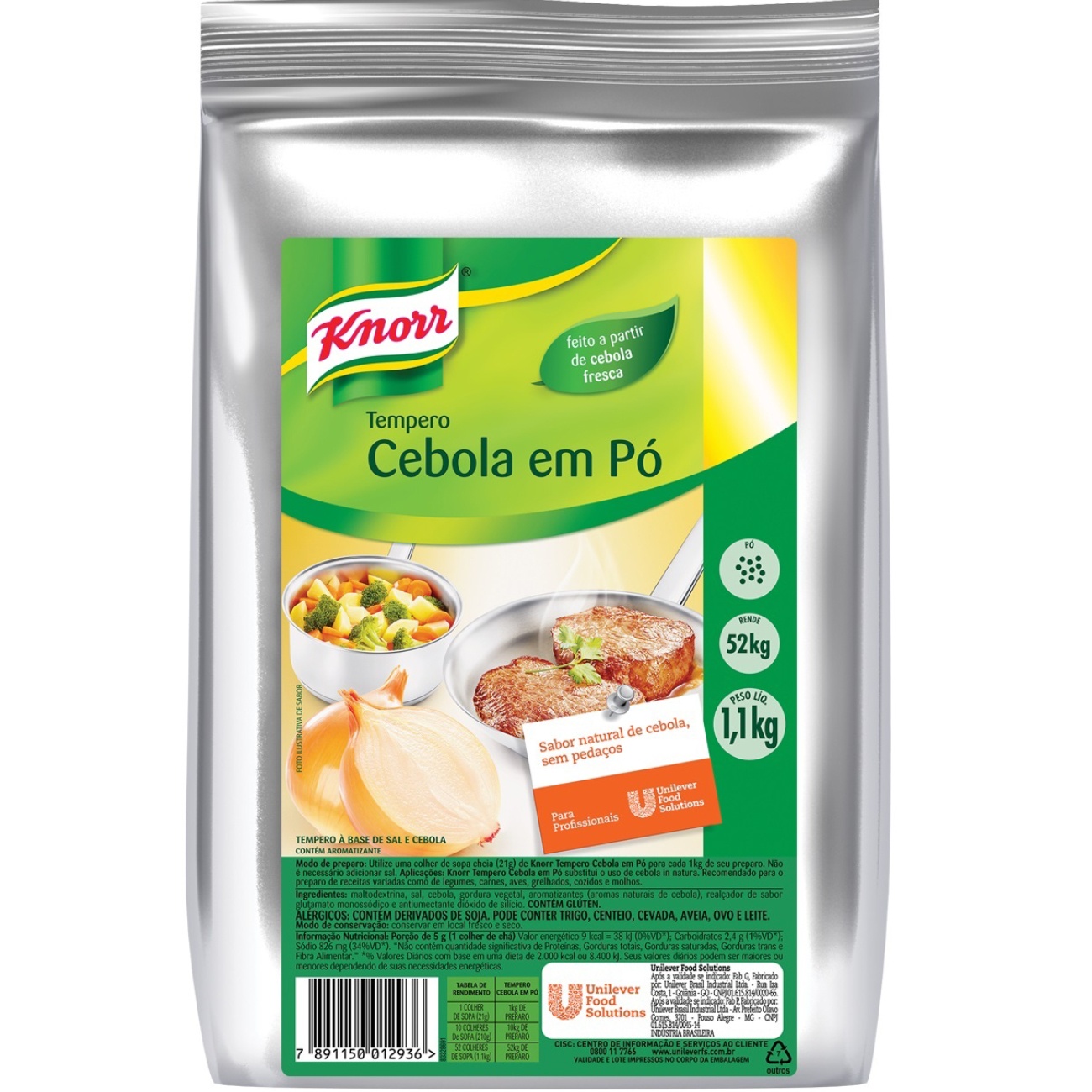 Tempero em P� Knorr Cebola Bag 1,1kg