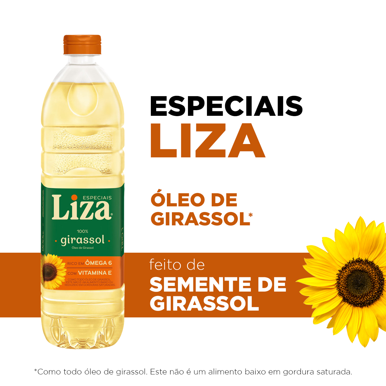 leo de Girassol Liza Pet 900ml | Caixa com 20 Unidades