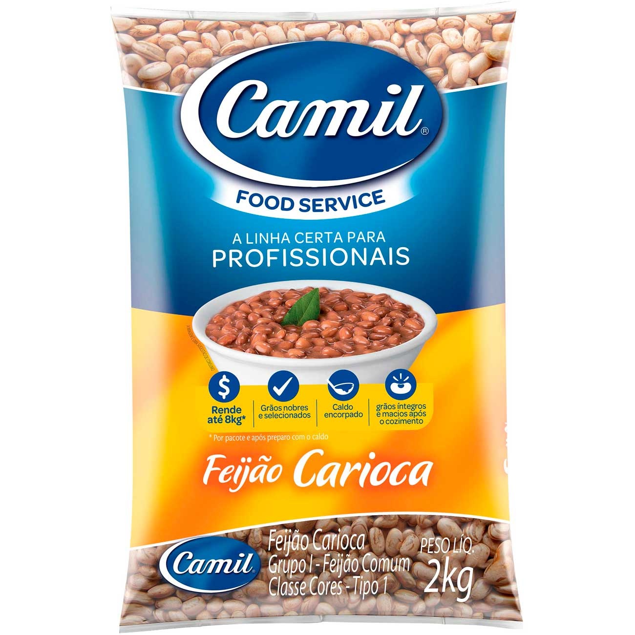 Feijão Carioca Tipo 1 Camil 2kg - Compra Food Service