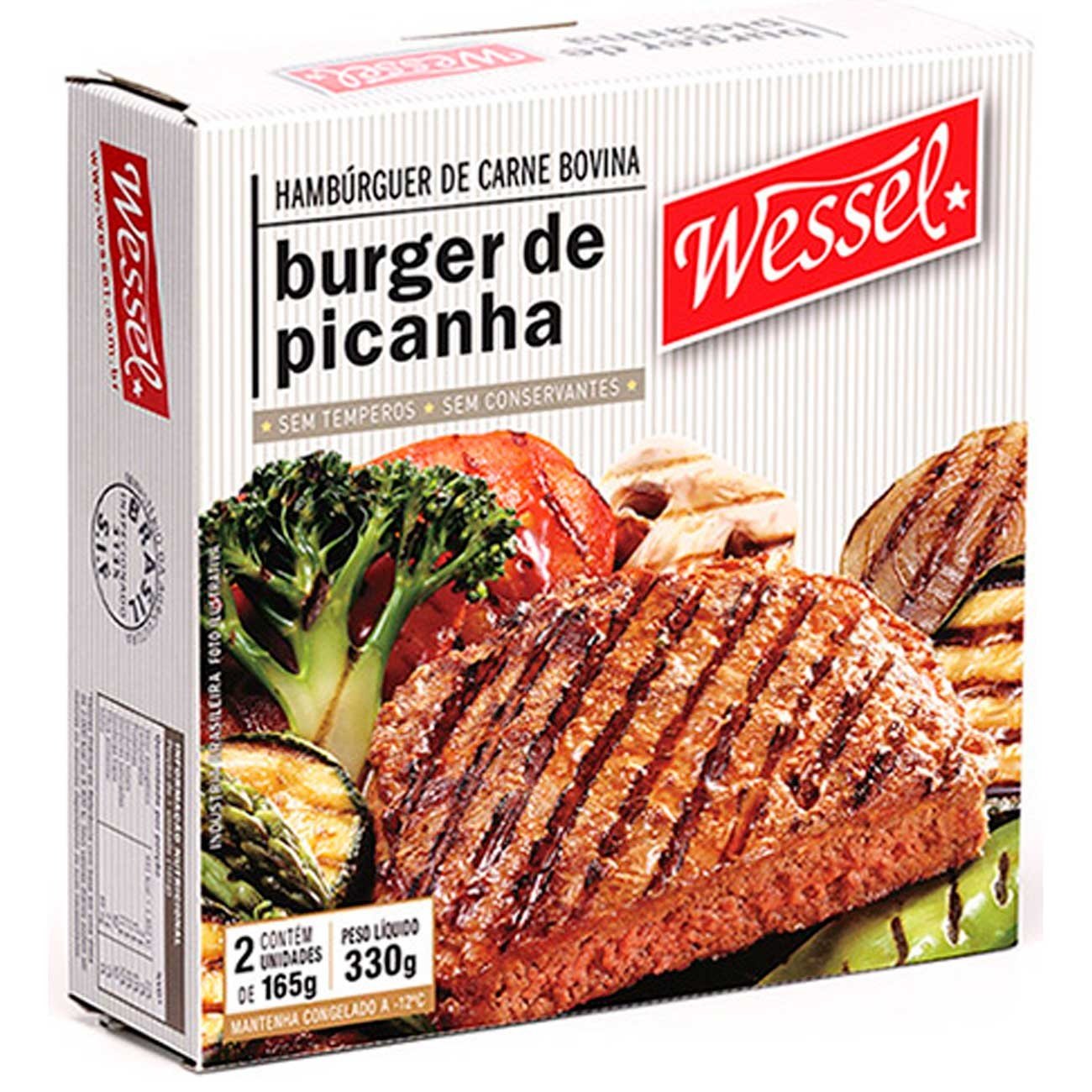 Hambúrguer Bovino Wessel 100% Carne 330g - Compra Food Service