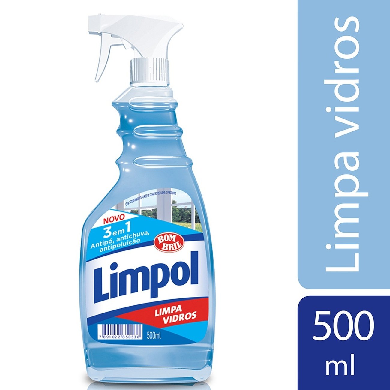 Limpa vidros Limpol 3 em 1 gatilho 500ml - Bombril - Lepok
