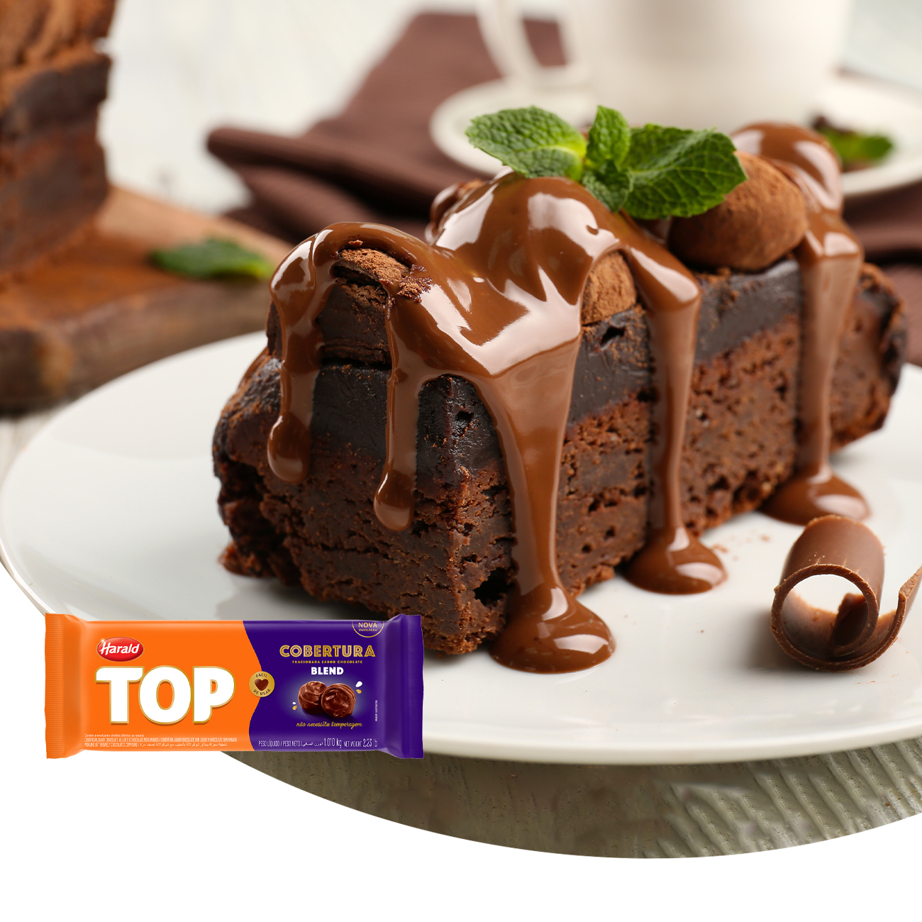 Cobertura de Chocolate em Barra Harald Top Blend 1,05kg