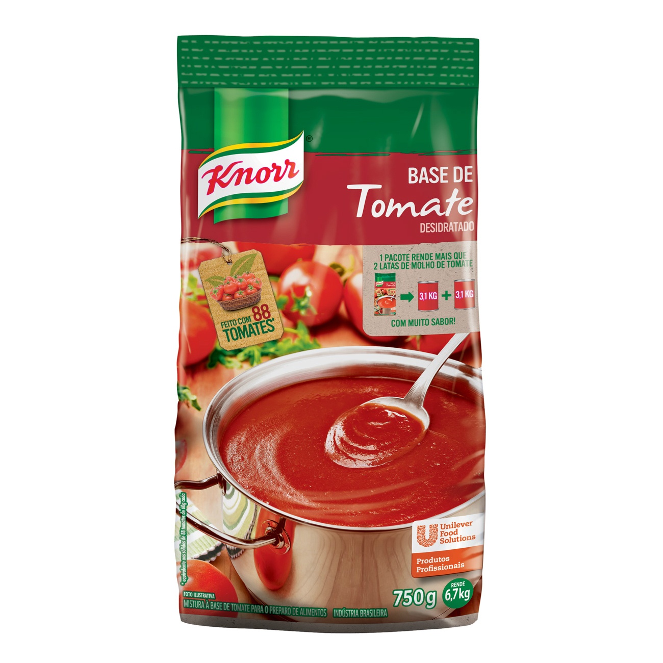 Base de Tomate Knorr Desidratado Pacote 750g