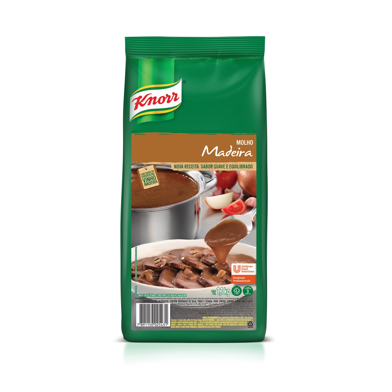 Molho Madeira Knorr Bag 1,1kg