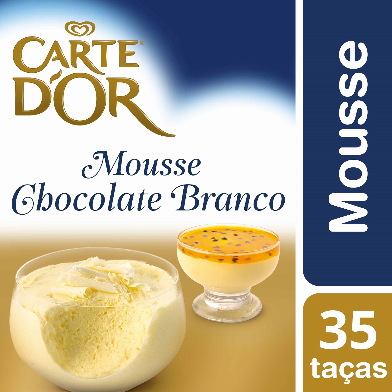 Mousse de Chocolate Branco Carte D'or 1kg