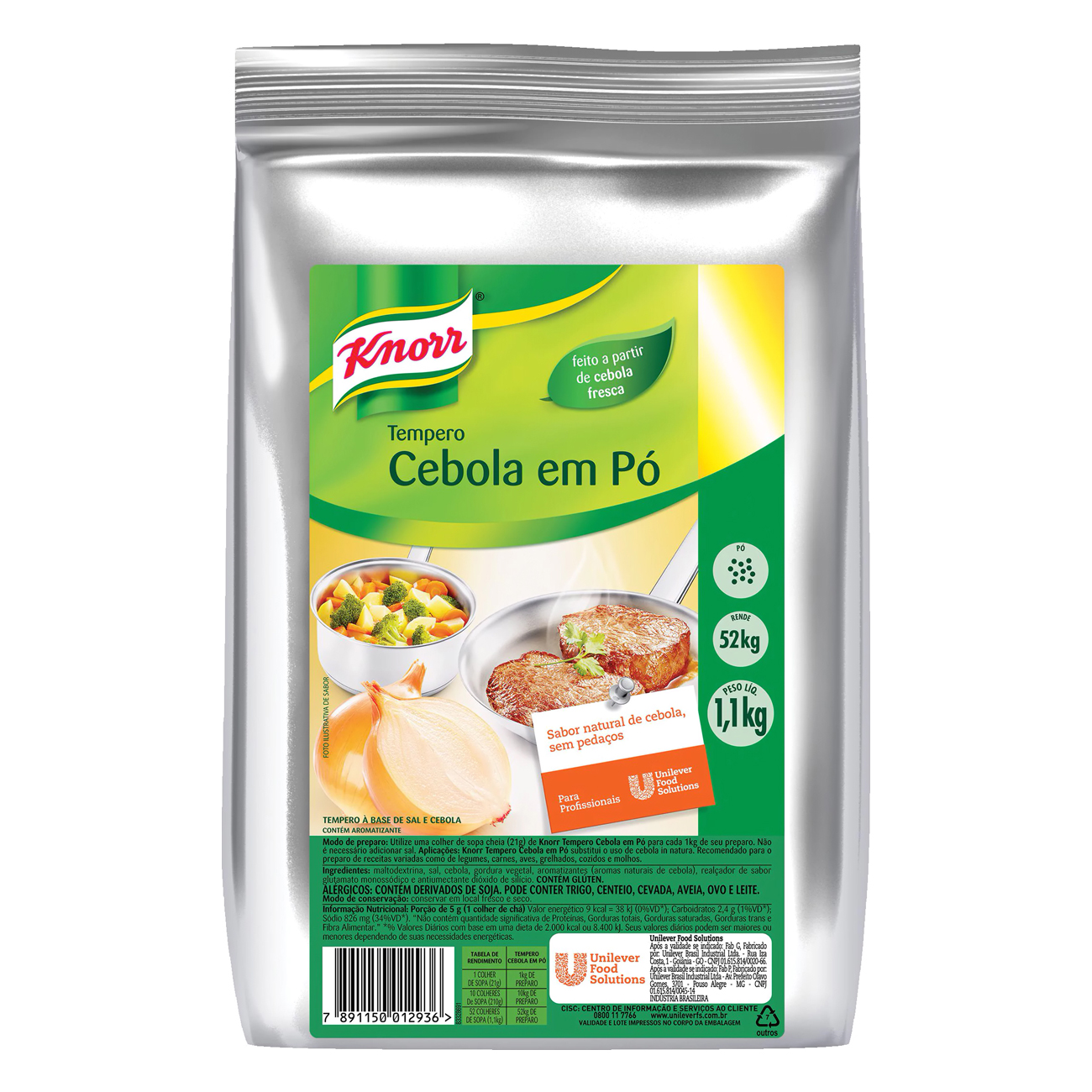 Tempero em P� Knorr Cebola Bag 1,1kg