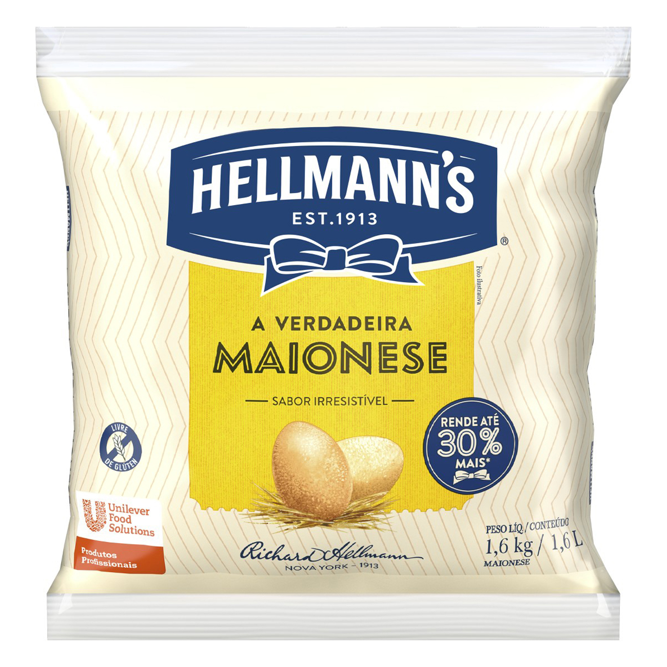 Maionese Hellmann's Tradicional Bag 1,6kg
