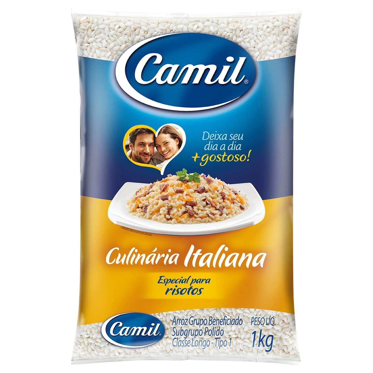 Arroz para Risoto Camil Culinária Italiana Tipo 1 1kg | Caixa