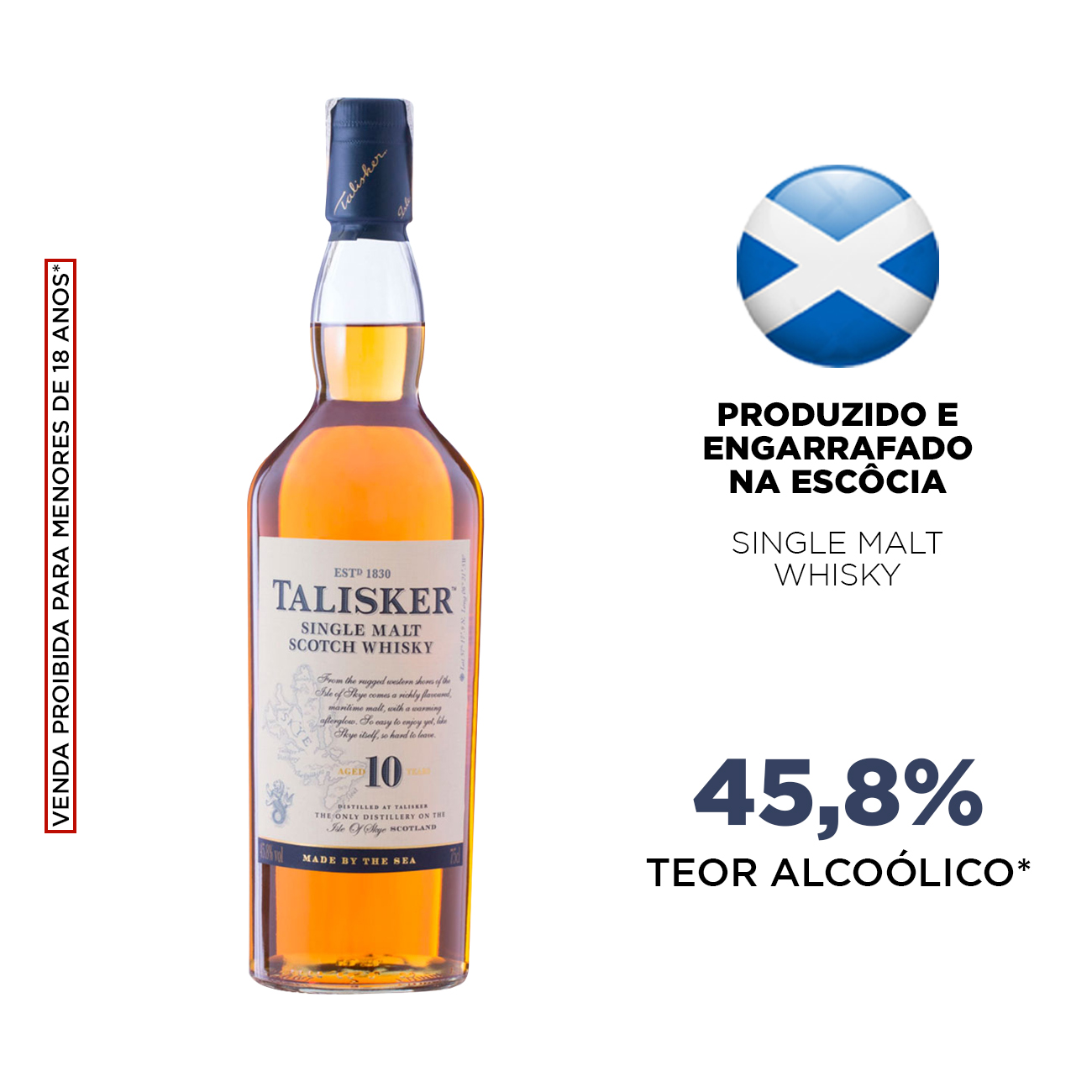 Whisky Escocs Talisker 10 Anos 750ml