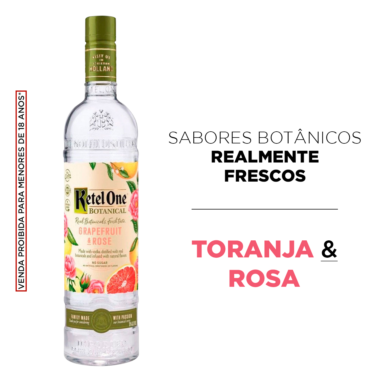 Vodka Holandesa Ketel One Botanical Grapefruit & Rose 750ml