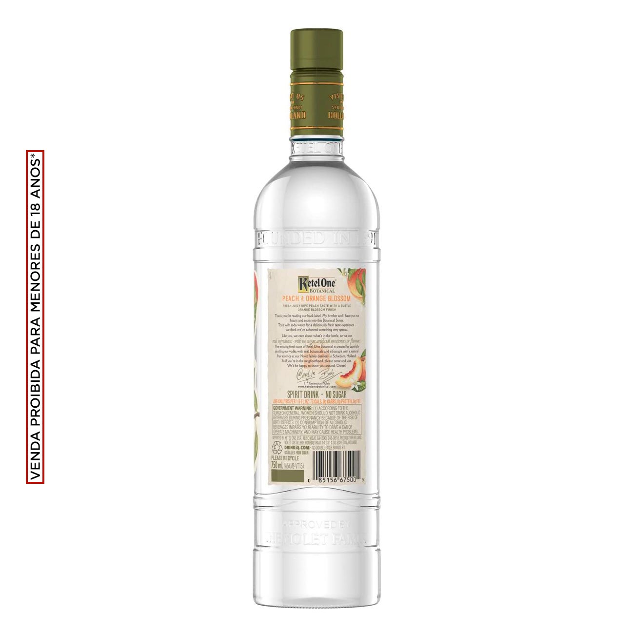 Vodka Holandesa Ketel One Botanical Peach & Orange Blossom 750ml