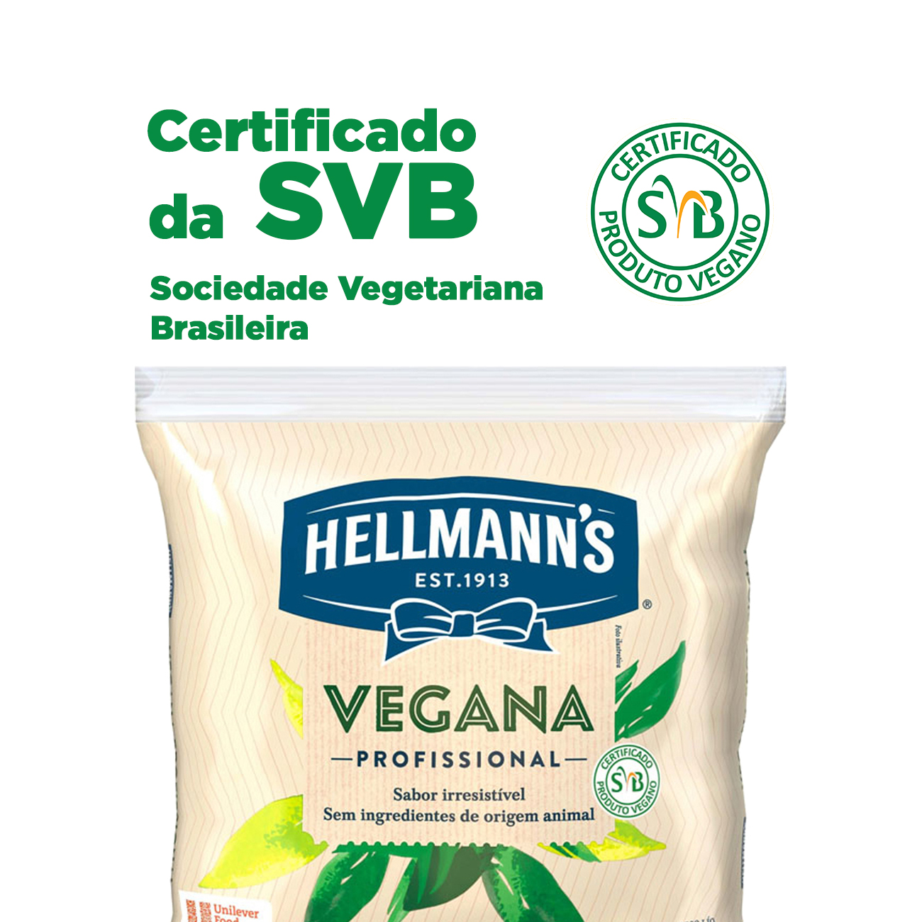 Maionese Hellmann's Vegana Bag 1,6kg