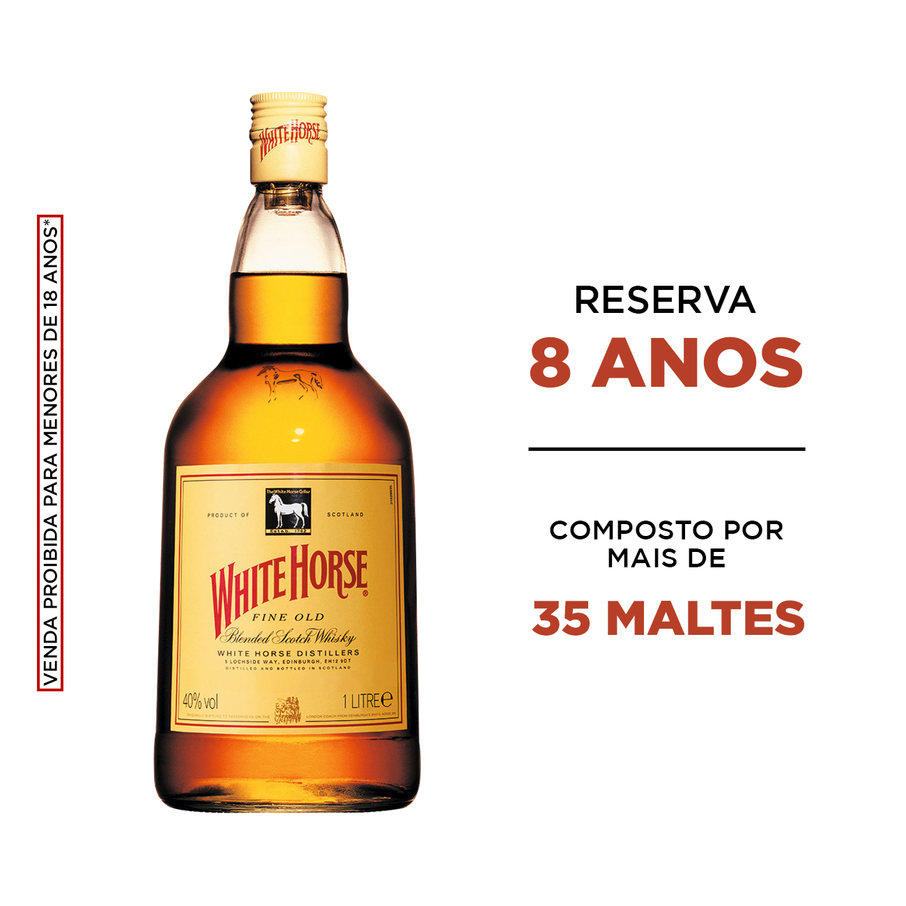 Whisky Escocs White Horse 8 Anos 1L