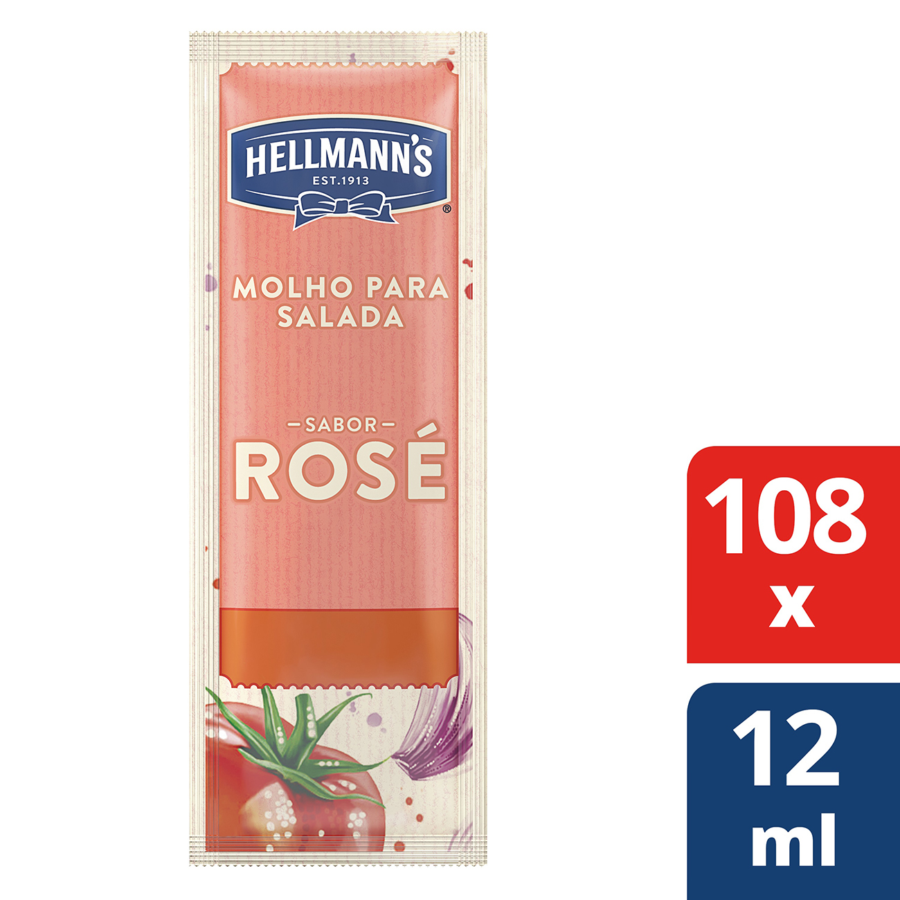 Molho Para Salada Hellmann's Ros� 12ml | Com 108 sach�s