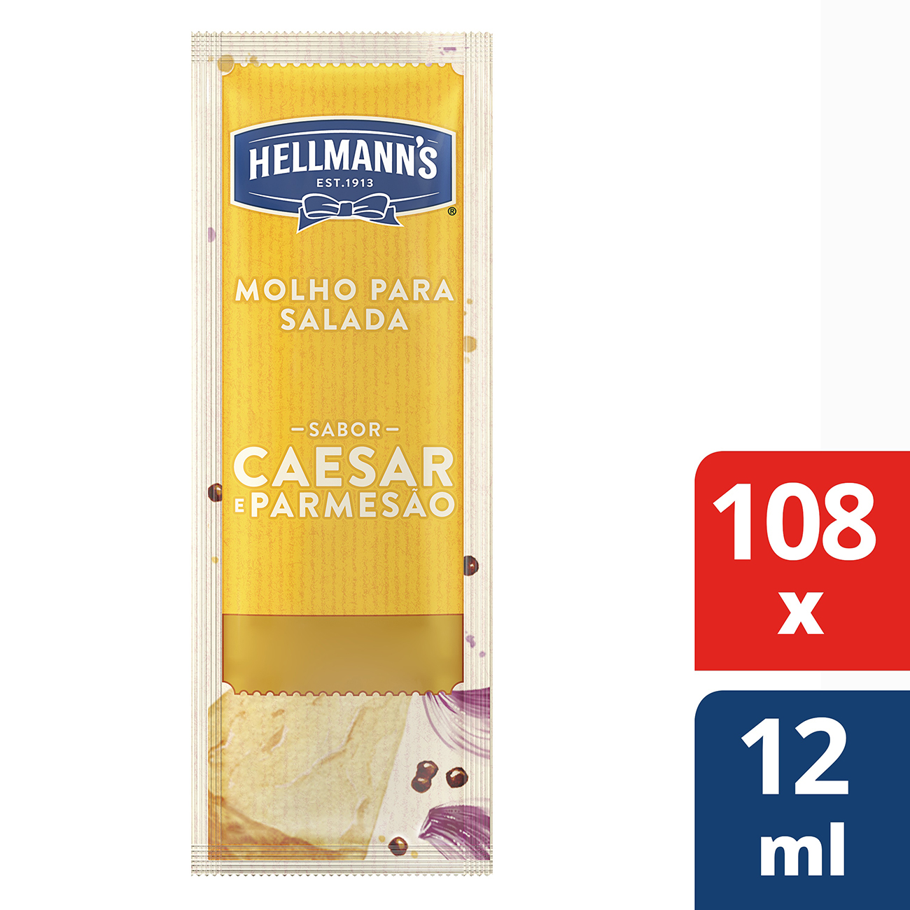 Molho Para Salada Hellmann's Caesar e Parmes�o 12ml | Com 108 sach�s