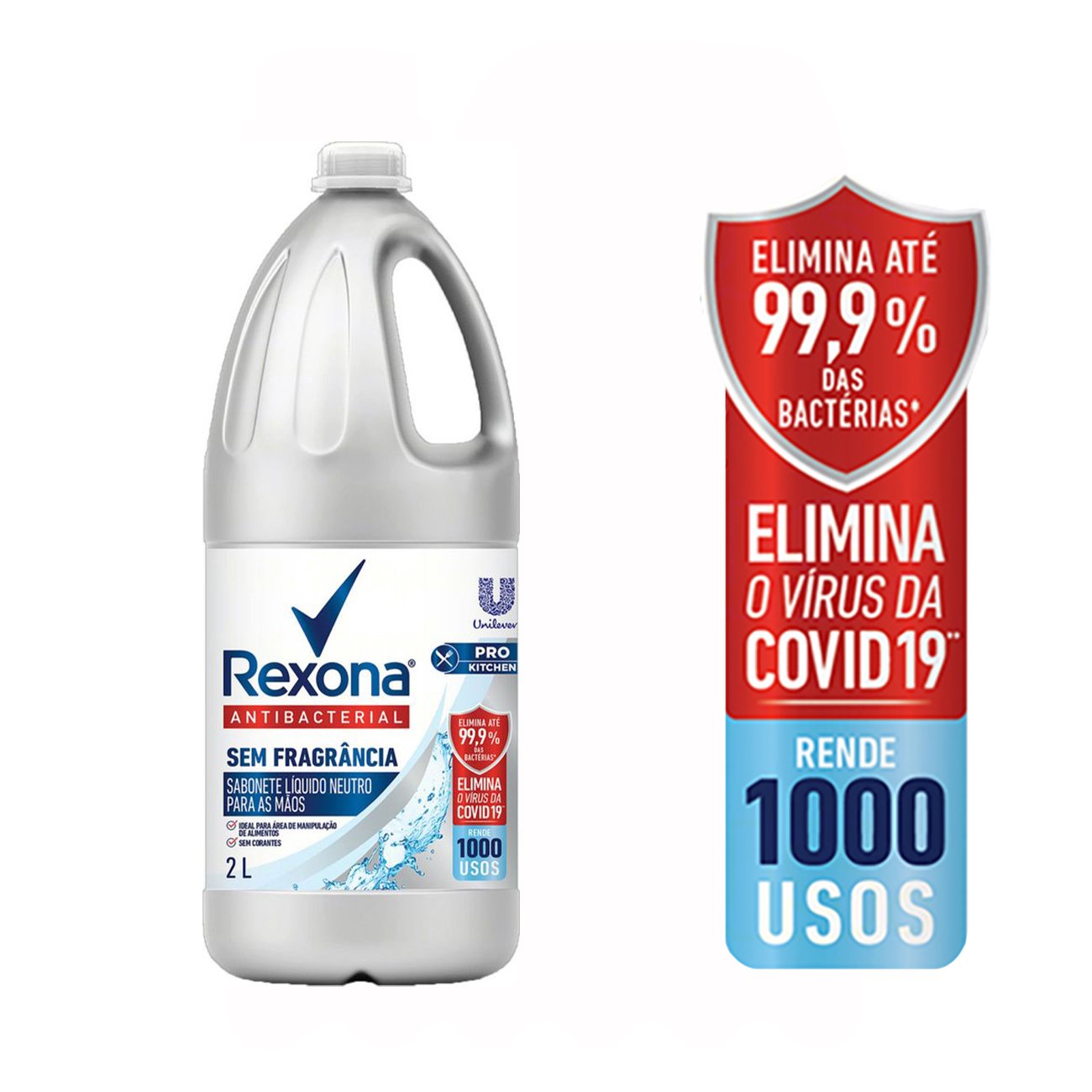 Sabonete Lquido Rexona Antibacterial Sem Perfume 2L