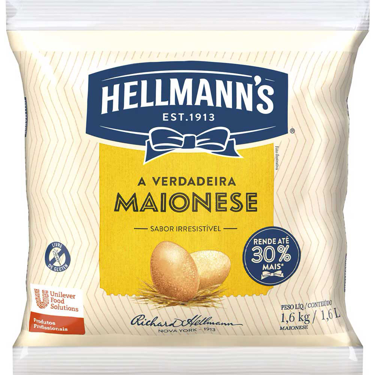 Maionese Hellmann's Tradicional Bag 1,6kg