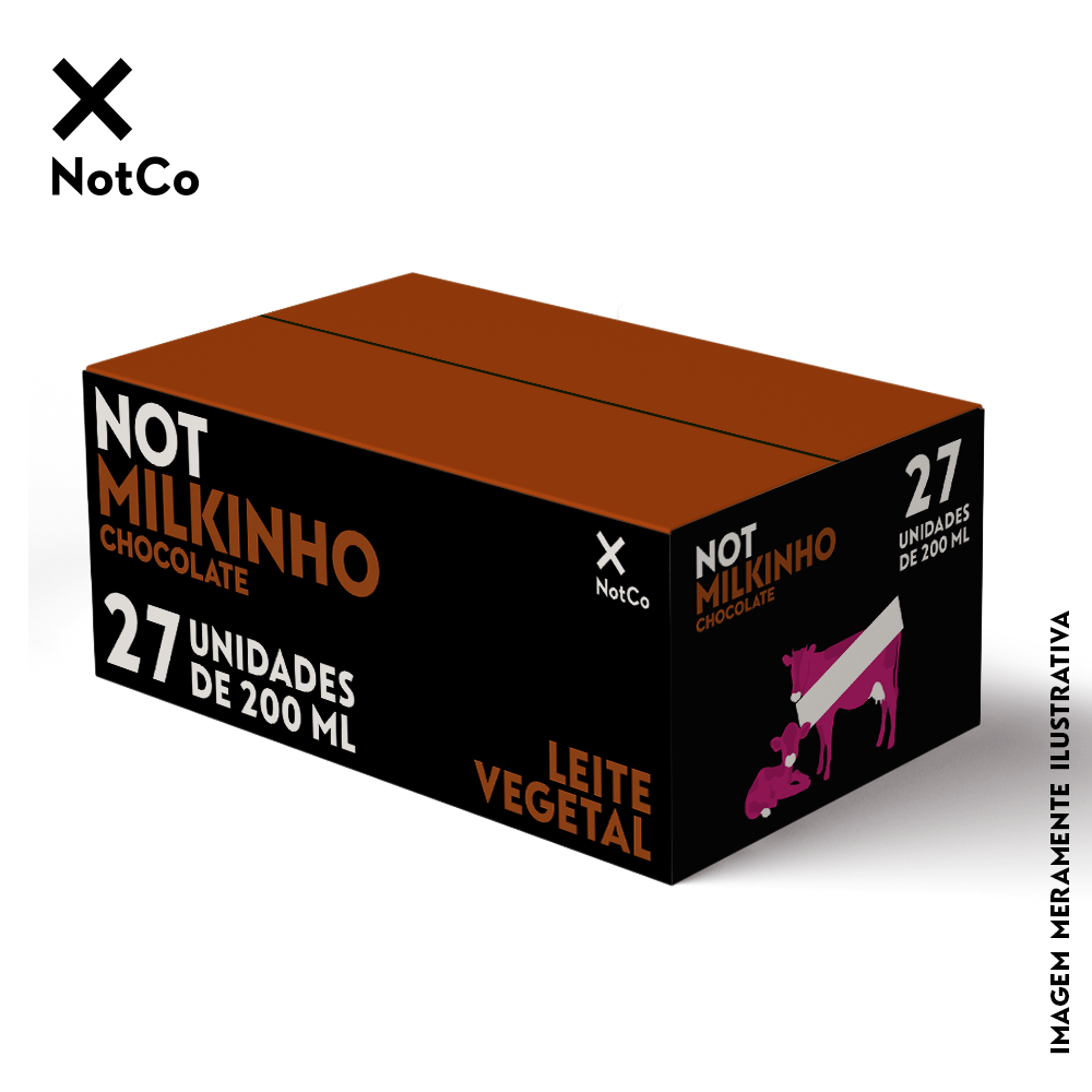 Not Milkinho Chocolate Leite Vegetal 200ml | Caixa com 27 Unidades