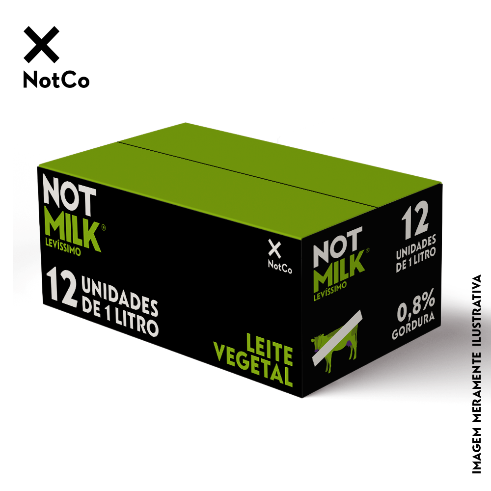 Not Milk Levssimo Leite Vegetal 1L | Caixa com 12 Unidades
