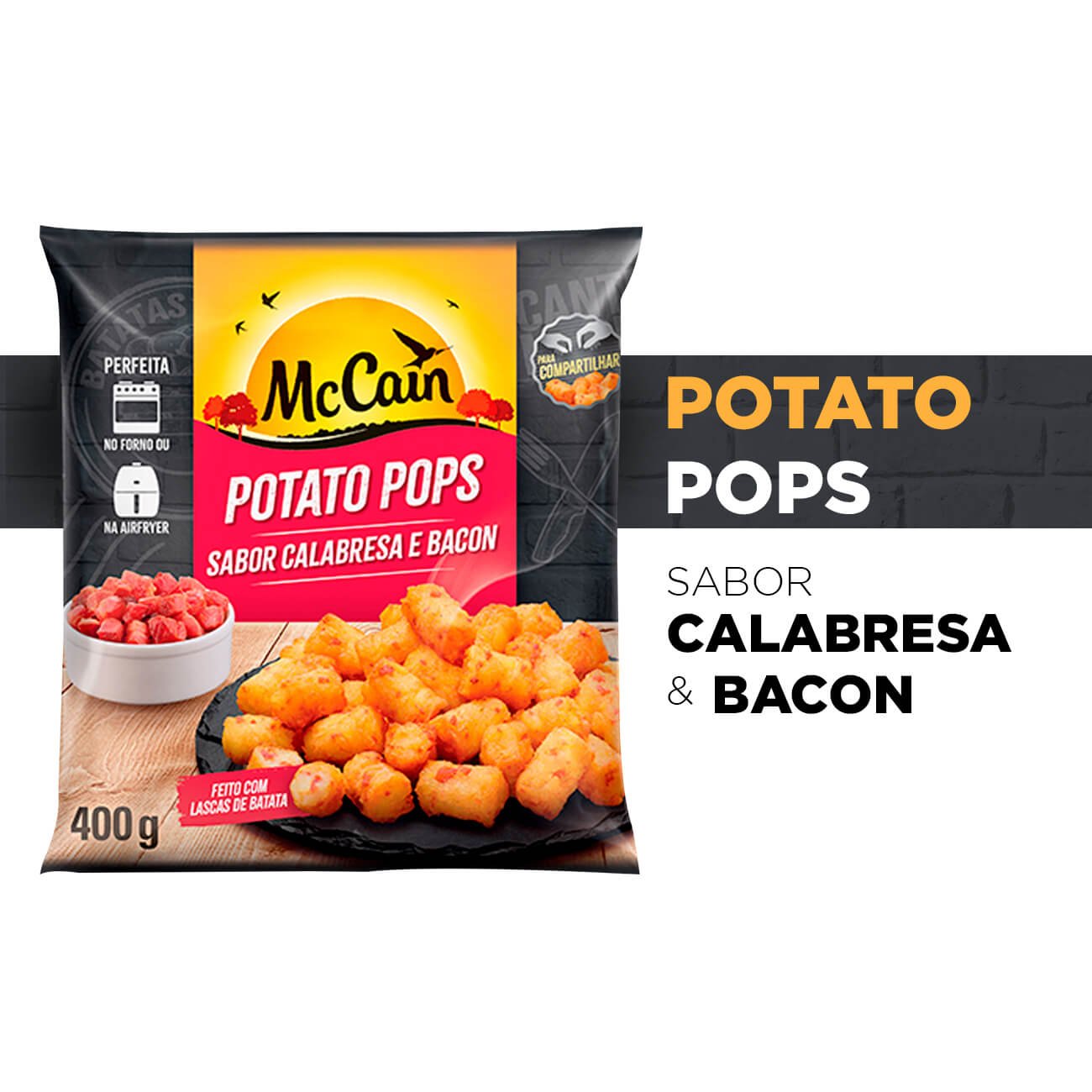 Novidade Mc Cain feita para airfryer, parece até a batata do outro