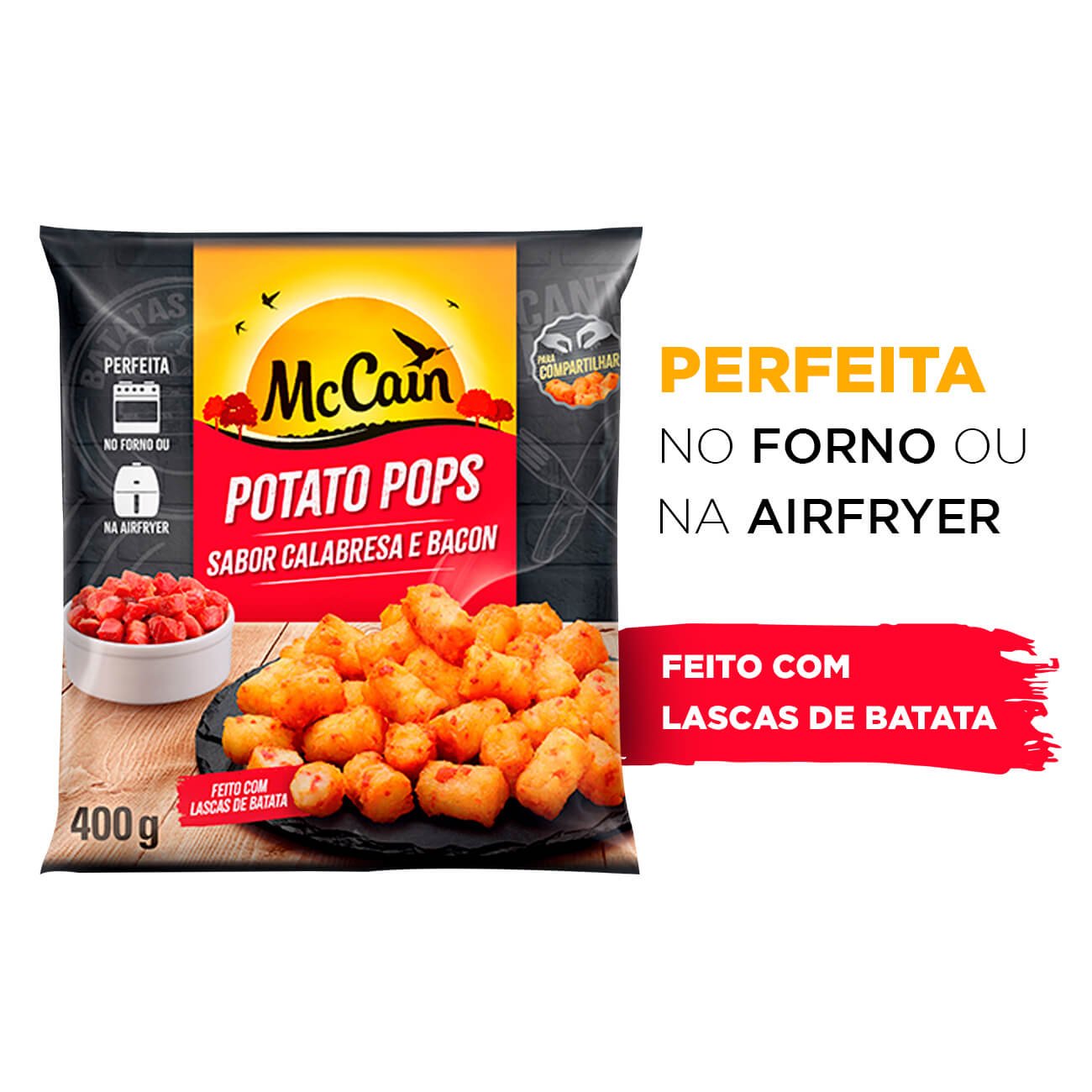 Novidade Mc Cain feita para airfryer, parece até a batata do outro