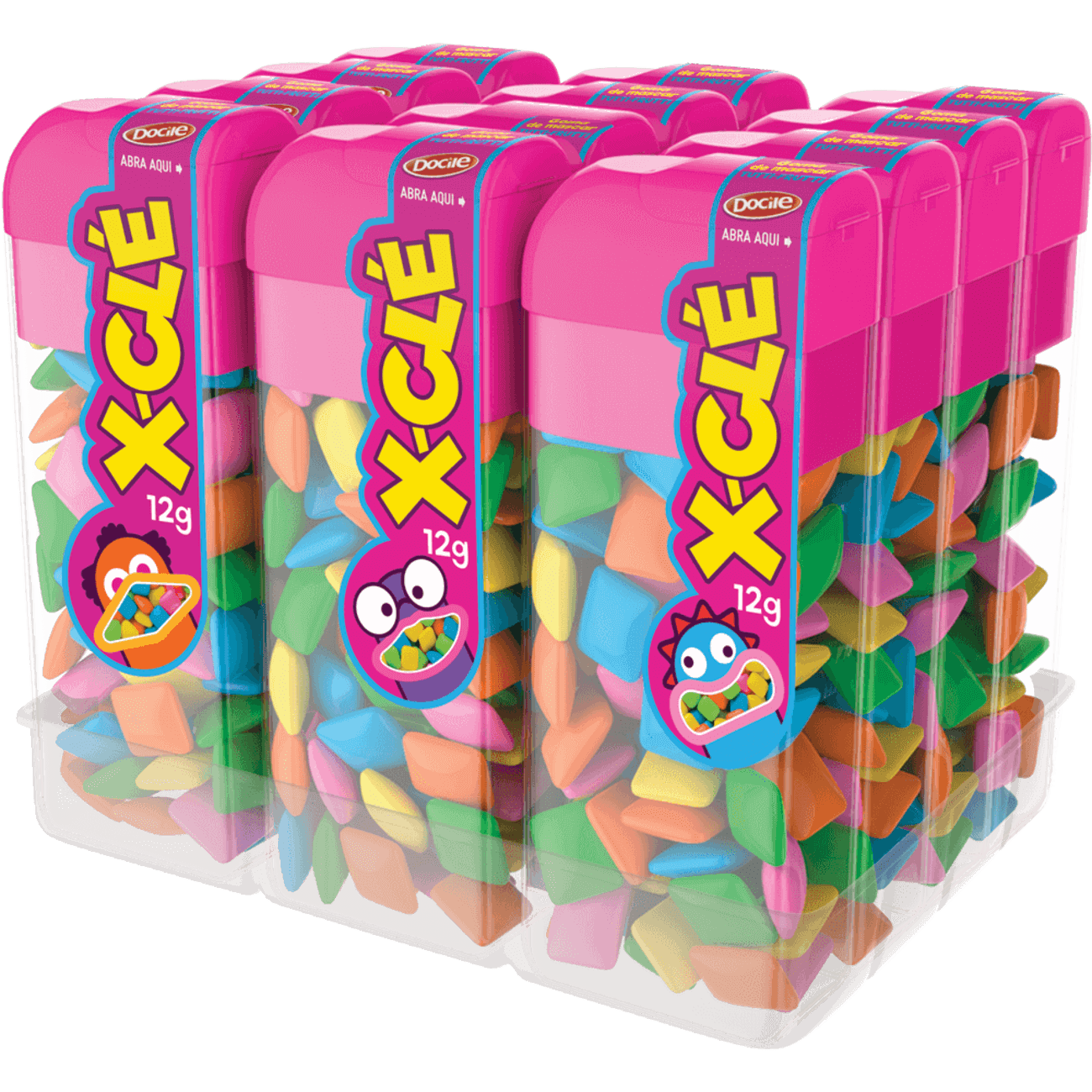 Mini Xcle Pote Tutti-Frutti 12g | Caixa com 12 Unidades -