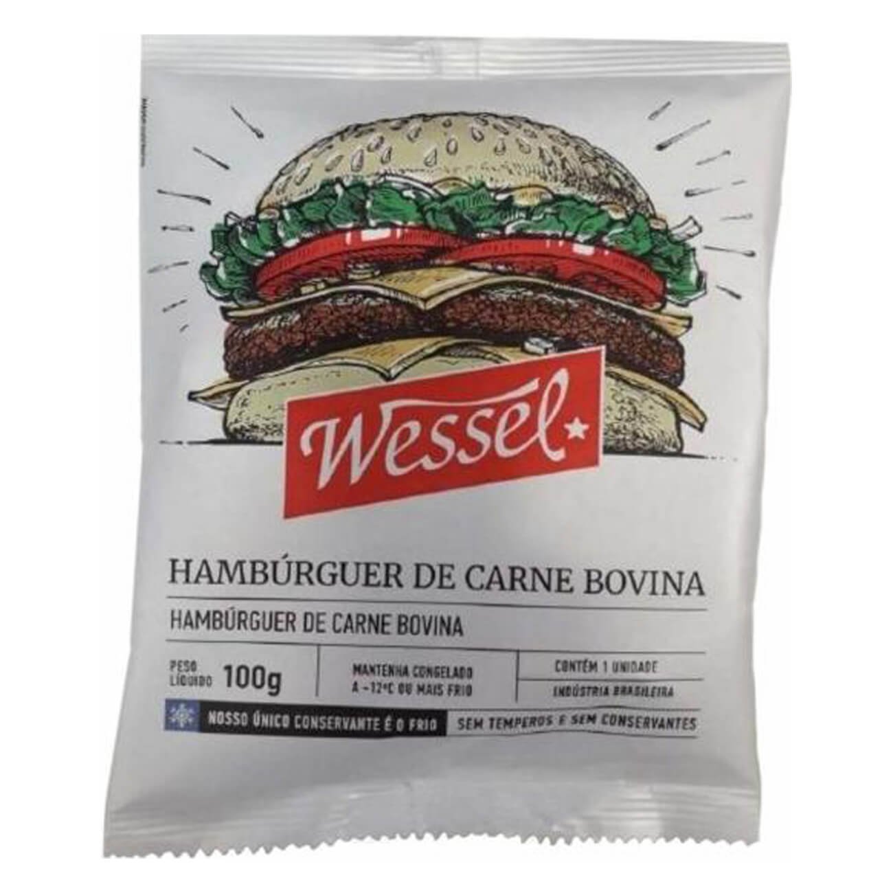 Hambúrguer Bovino Wessel 100% Carne 330g - Compra Food Service