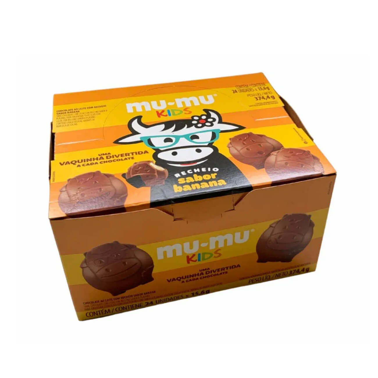 Chocolate Neuge Mumu Kids Banan 15,6g l Caixa com 24 Unidades