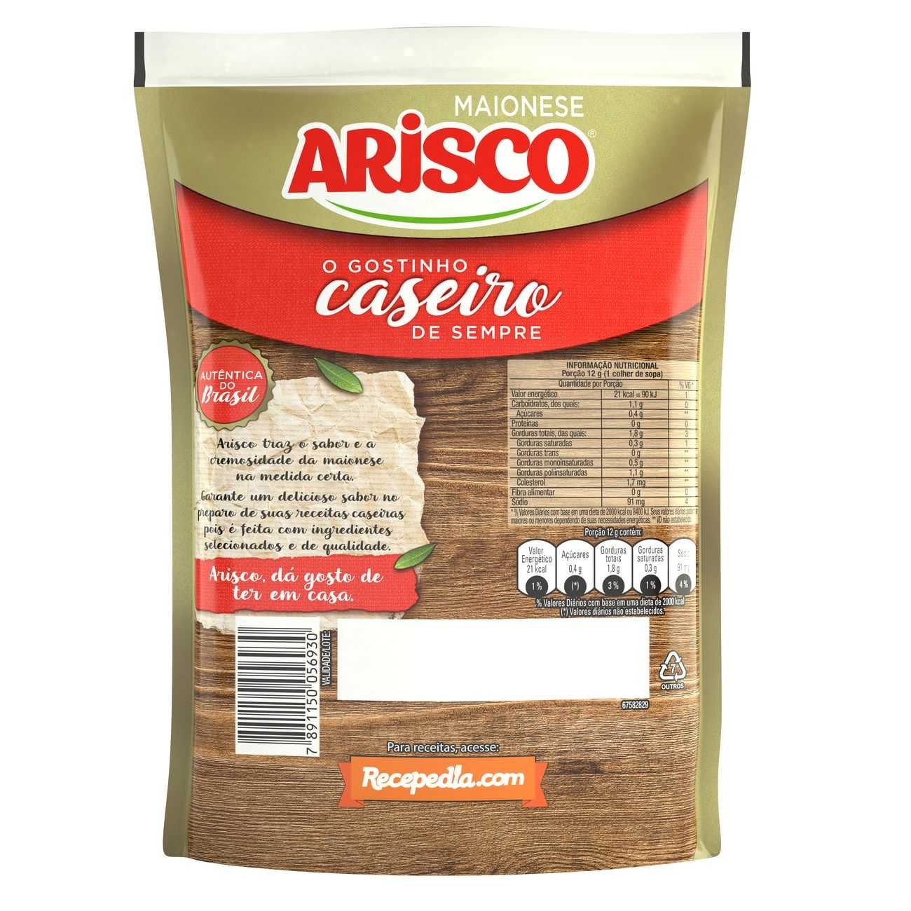 Maionese Arisco Refil 400g