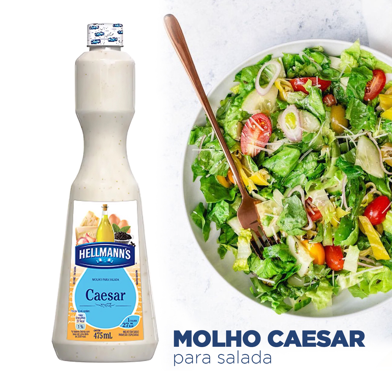 Molho para Salada Hellmann's Caesar Frasco 475ml