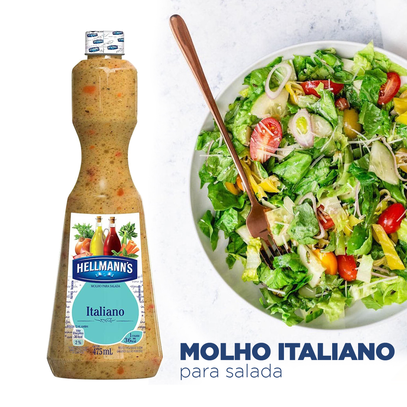 Molho para Salada Hellmann's Italiano Frasco 475ml
