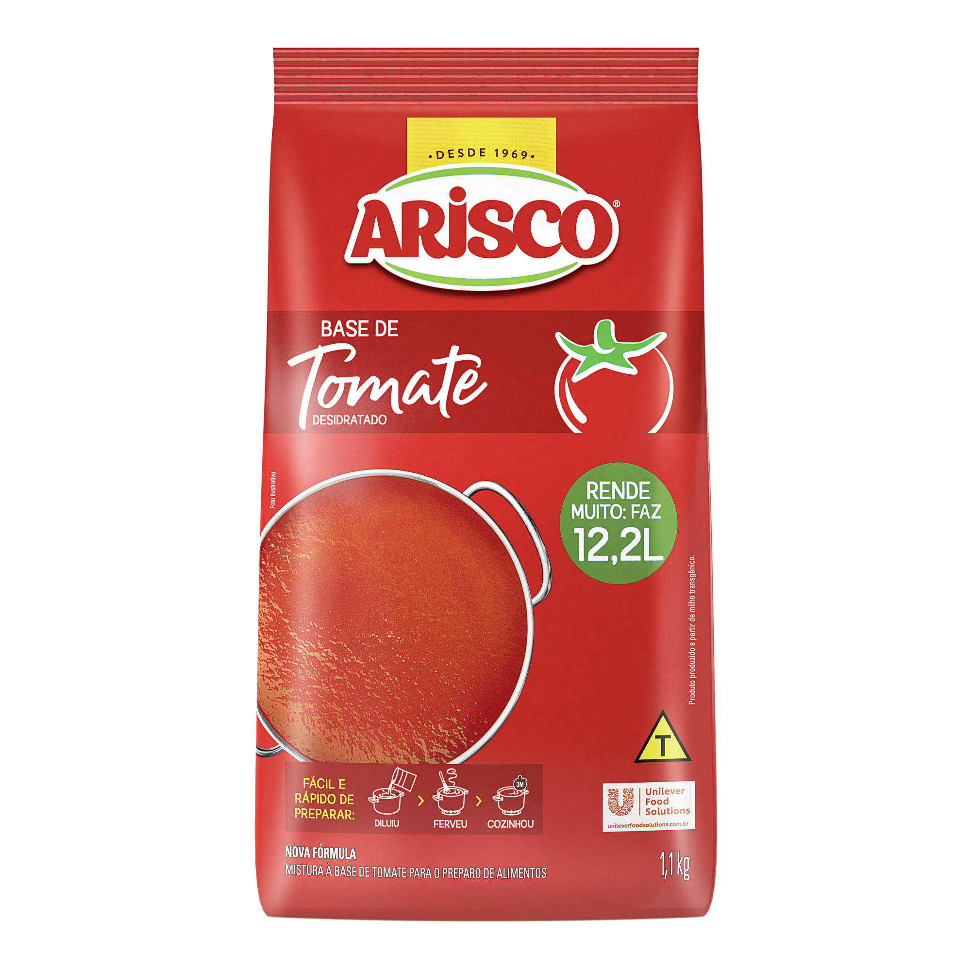 Base de Tomate Arisco Desidratado Pacote 1,1kg
